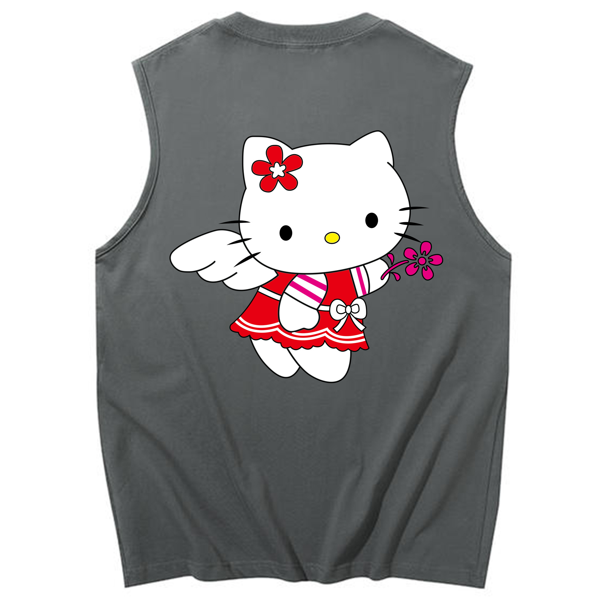 （画像用） Hello Kitty ハローキティ コットン100％タンクトップ（背面プリント）